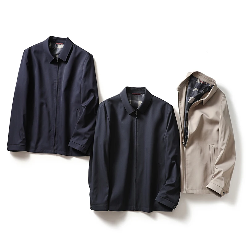 

Мужская повседневная куртка Quali с длинным рукавом, воротником-стойкой, не требующая глажки, модная, в городском стиле, однотонная, осенняя