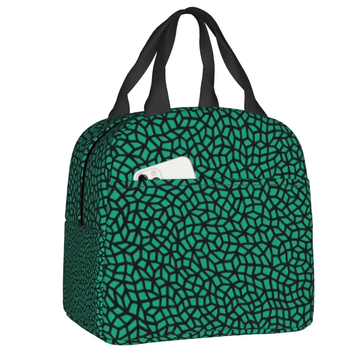 Infinity Green Yayoi Kusama Thermal Insulated Lunch Bag Women Japanese Art Prints Lunch Tote for School Multifunction Food Box