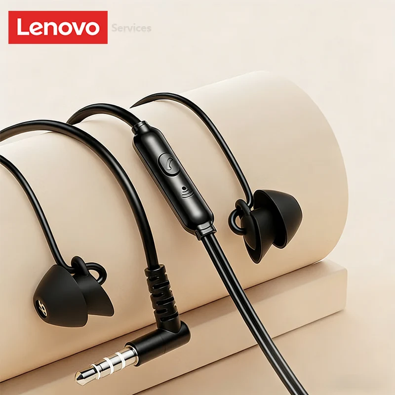 Lenovo Wired Earphones Type-C/3.5mm Jack Wired Headphones with Mic For Laptop Computer Tablet Phone Sleep Gaming Headset Y107