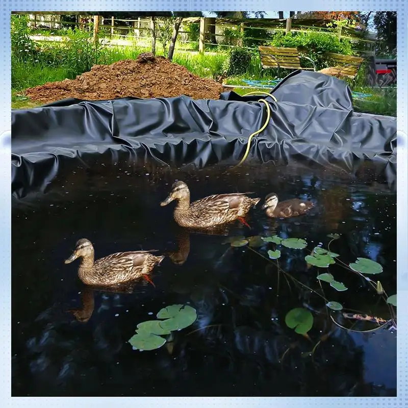 

AD-7X10 Ft Pond Liner HDPE Thickness Fish Pond Liners For Outdoor Ponds, Pond Liner For Waterfall, Fish Black