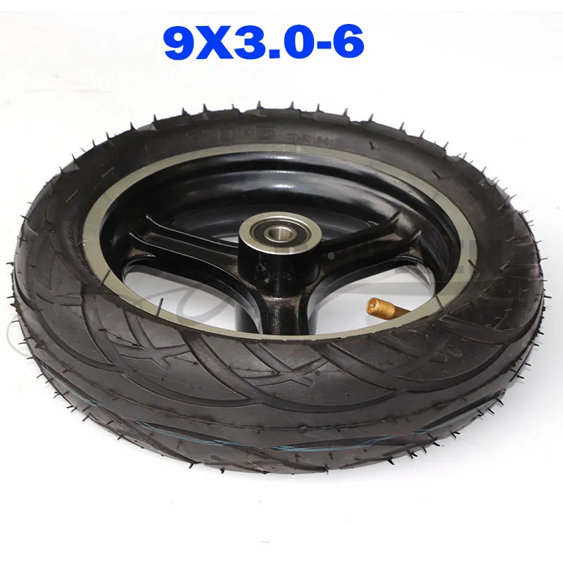 9 Inch Vacuum Tyre 9x3.00-6 Tubeless Tire With wheels for Electric Scooter, Mini Motorcycle Parts