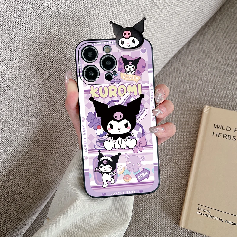 Etui 3D Kuromi Cartoon Holder Case dla Samsung Galaxy A54 A34 A32 A31 A11 A13 A14 A24 A22 A21S A20S A04S A05S A51 A23 A25 A55 A15 A20