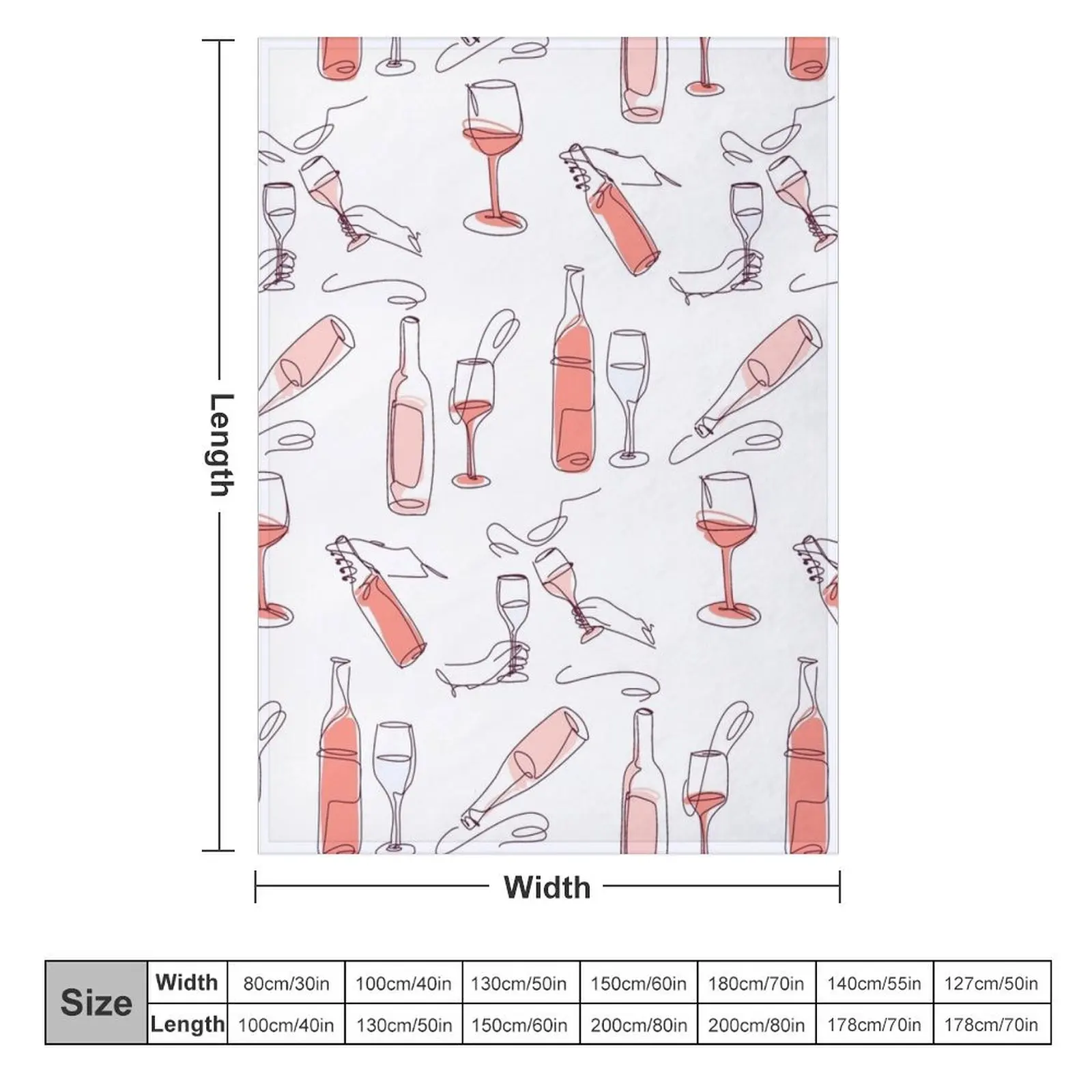 Wine lover alcohol pattern Throw Blanket blankets ands Hairys Sofa Blankets