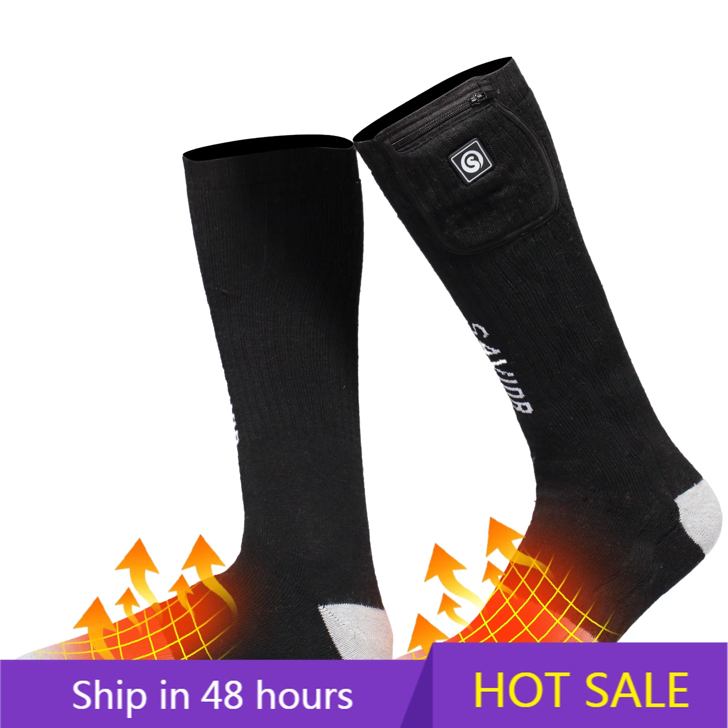 

POWER LEAP Wholesale Foot Warmer Blue Tooth Smart App Battery Operated Heated Ski Socks Self Heating Men Socks