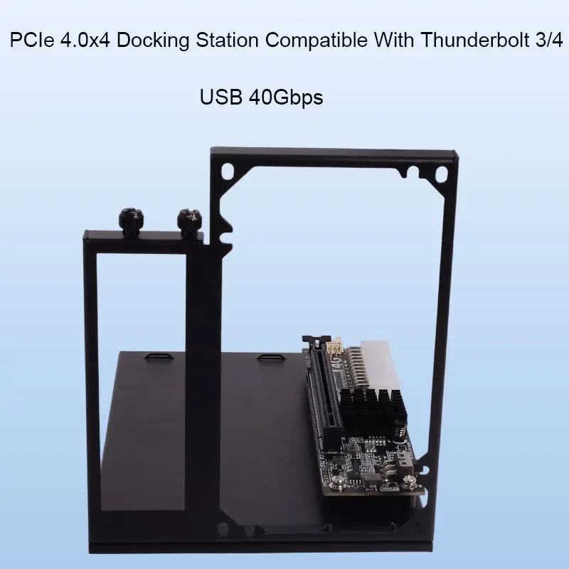 بطاقة رسومات الكمبيوتر المحمول ADT-LINK الخارجية مع قوس USB4 إلى PCIe 4.0x4 محطة إرساء متوافقة مع Thunderbolt 3/4 UT4G
