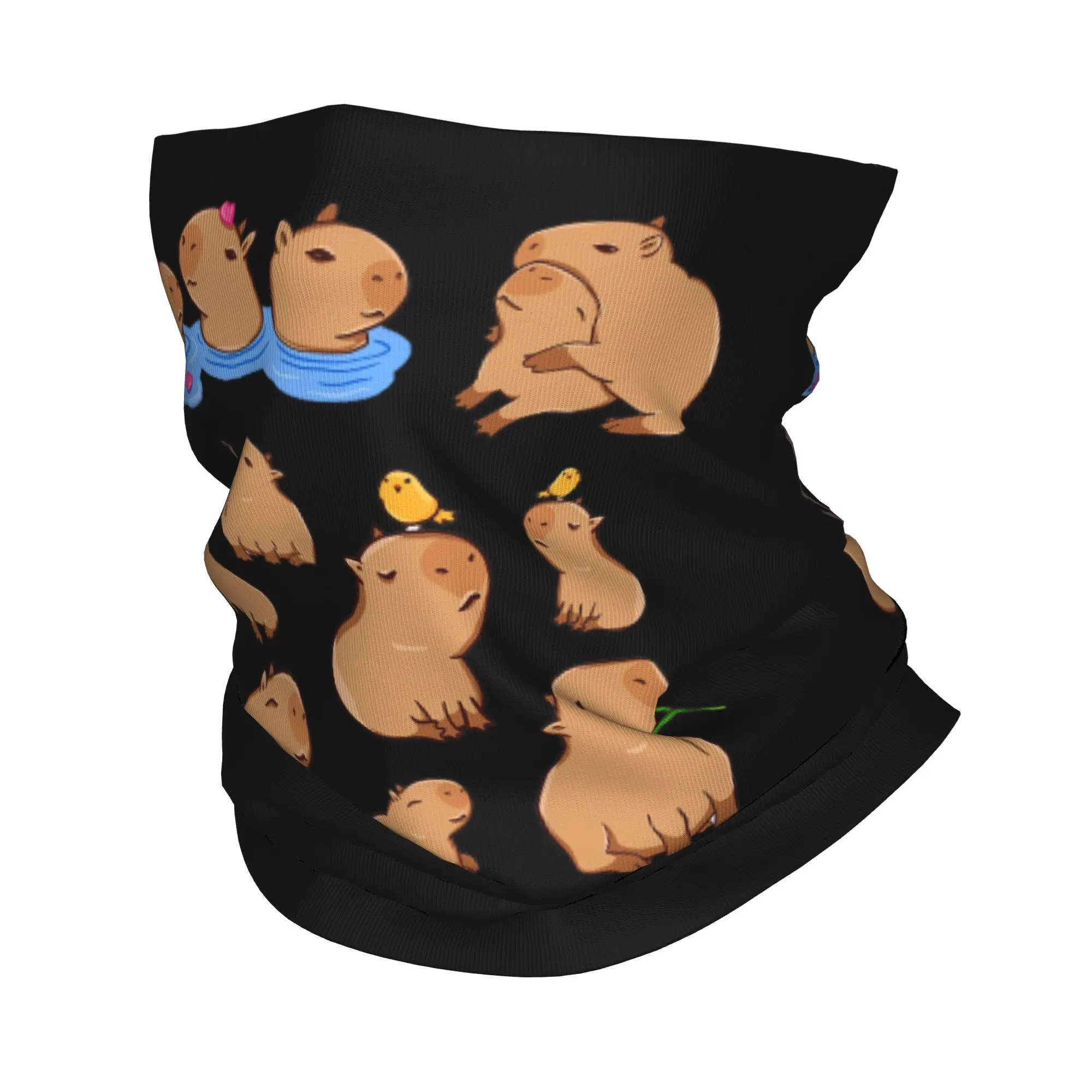 كابيبارا نمط باندانا غطاء الرقبة قناع مطبوع وشاح دافئ بالاكلافا الجري للرجال النساء الكبار قابل للغسل