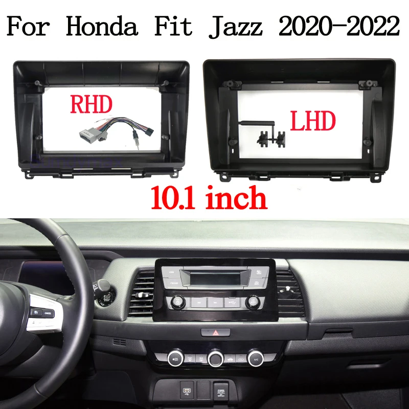 

2 Din Car Radio Fascia For Honda fit jazz 2020 2021 2022 Android 10.1" Big Screen Audio Dash Fitting Panel Kit