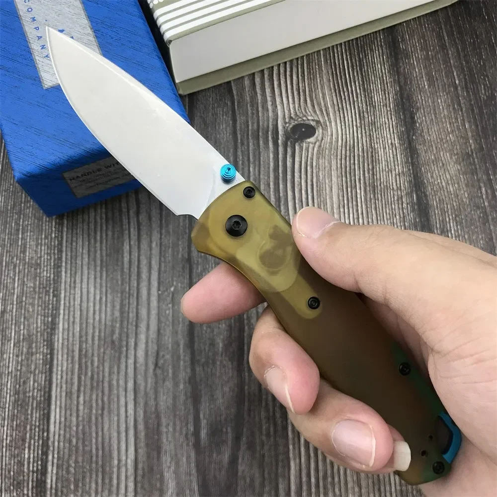 

535 Bugout PEI Handle Folding Pocket Knife D2 Blade Tactical Self Defense Hunting Knives Outdoor Camping Sharp EDC Tool Gifts