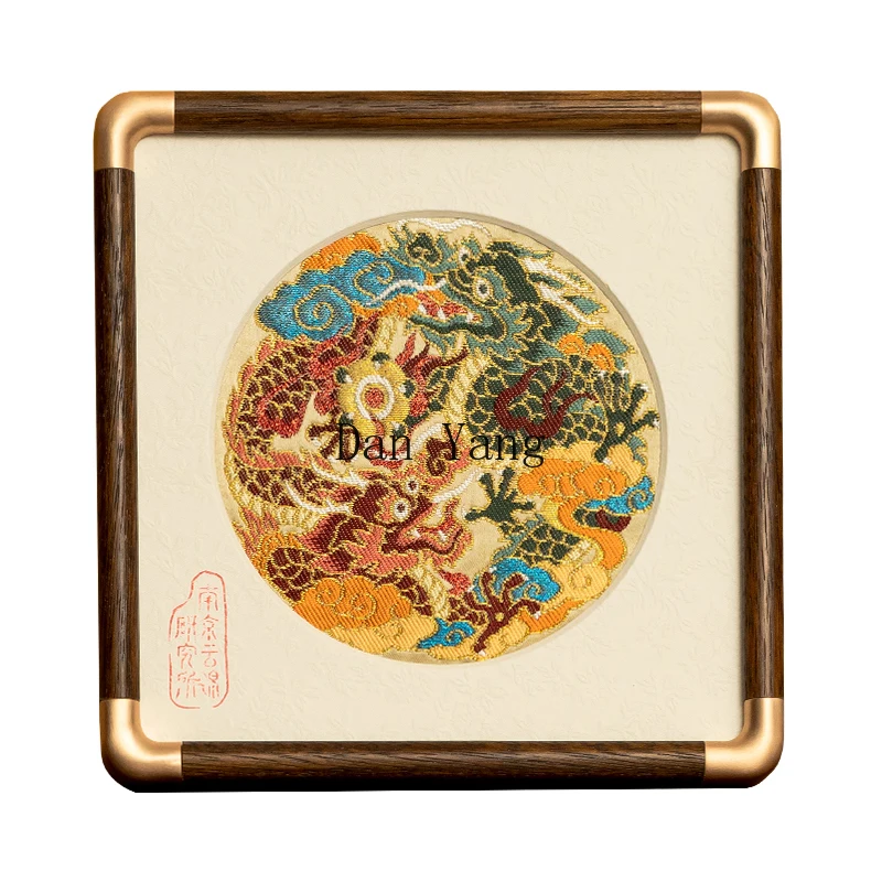 YJ intangible cultural heritage craft gift ornament high-end embroidery gift box gift