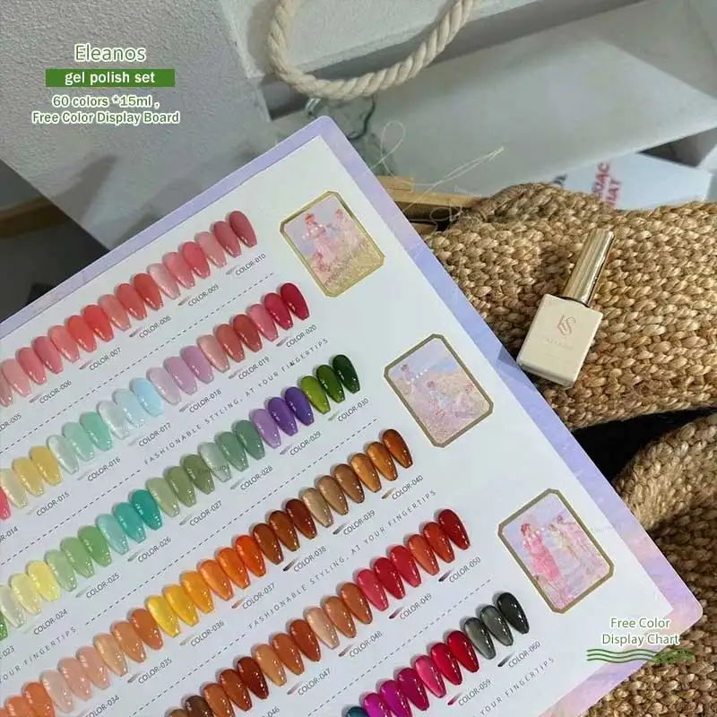 Eleanos Koreaanse Stijl 60 stks Jelly Opal Gel Polish Set TPO Gratis Siroop Gel Kit Kleurenkaart Voor Nagelsalon 15 ml Transparante UV Gel