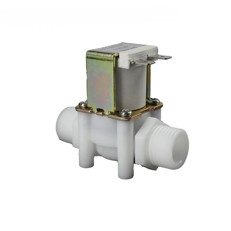 

5PCS Four point plastic water solenoid valve 110V 220V 24V 12V 4-point external thread inlet and outlet valve