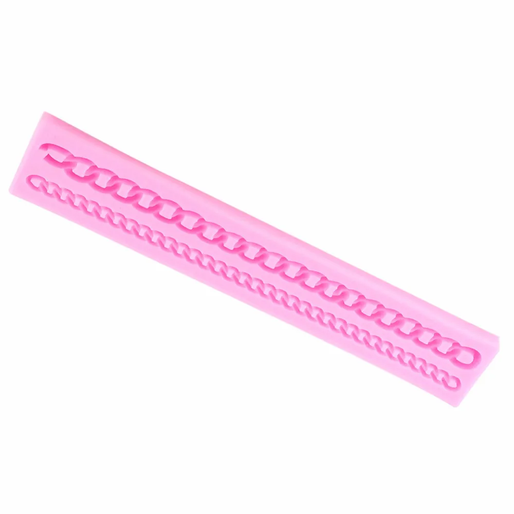 DIY Bag Chain  Silicone Fondant Mold, Hemp Rope Woven Cake Decorative Circumference Lace Mould 19-270