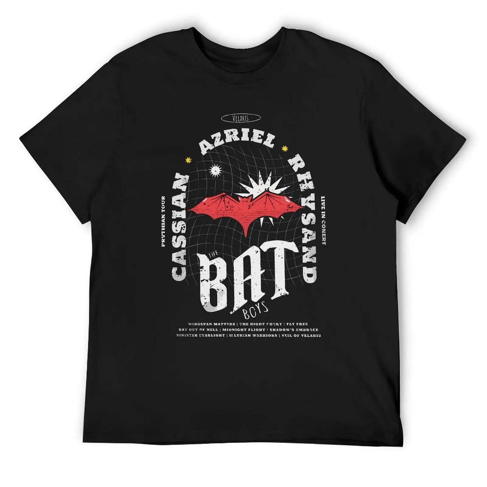 

ACOTAR Bat Boys Band T-Shirt plus size clothes blanks oversizeds hippie clothes big and tall t shirts for men