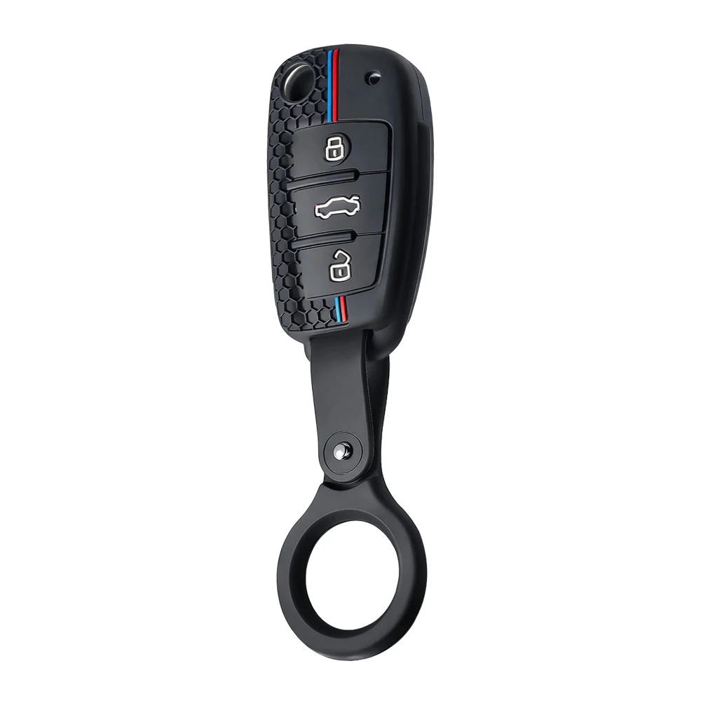 New for Audi A4 B7 A6 C6 4f 8v A3 8p A1 A3 Silicone Key Case Cover Shell Remote Key Holder Jacket Accessories Fob Accessories