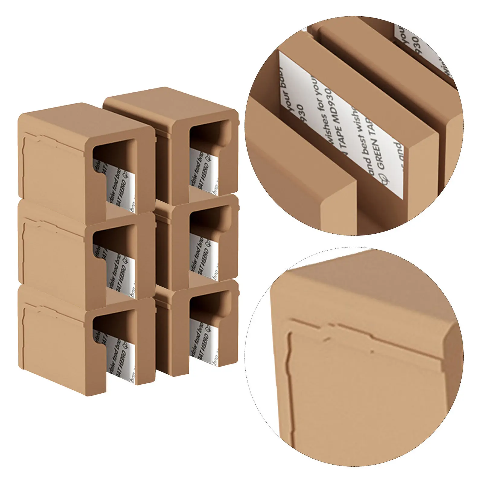 

6Pcs Double-Sided Adhesive Corner Protectors for Furniture Pulls L-Shape Handles Baby Proof Corner Guards Drawer Cabinet Safety