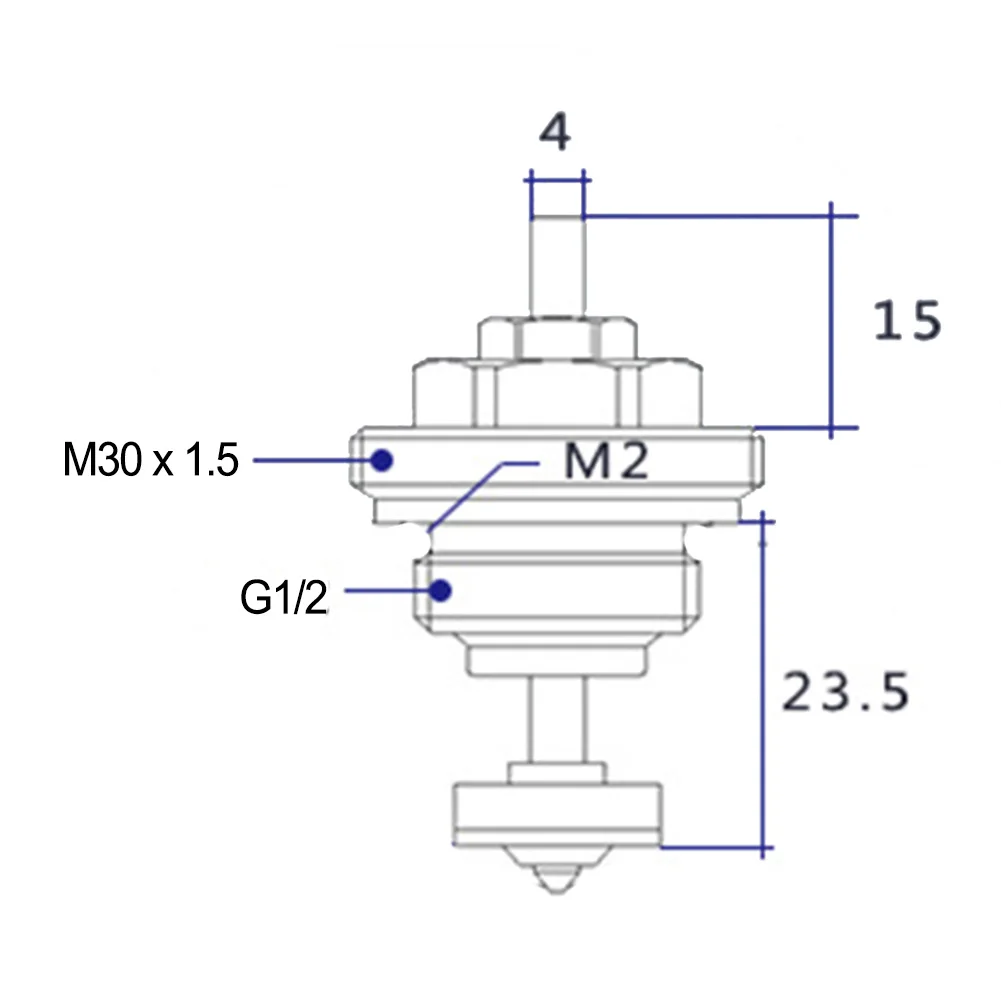 Brass Return Pin Valve Core For Underfloor Heating Distributor Heating Circuit Distributor Return Pin Valve Core Accessories