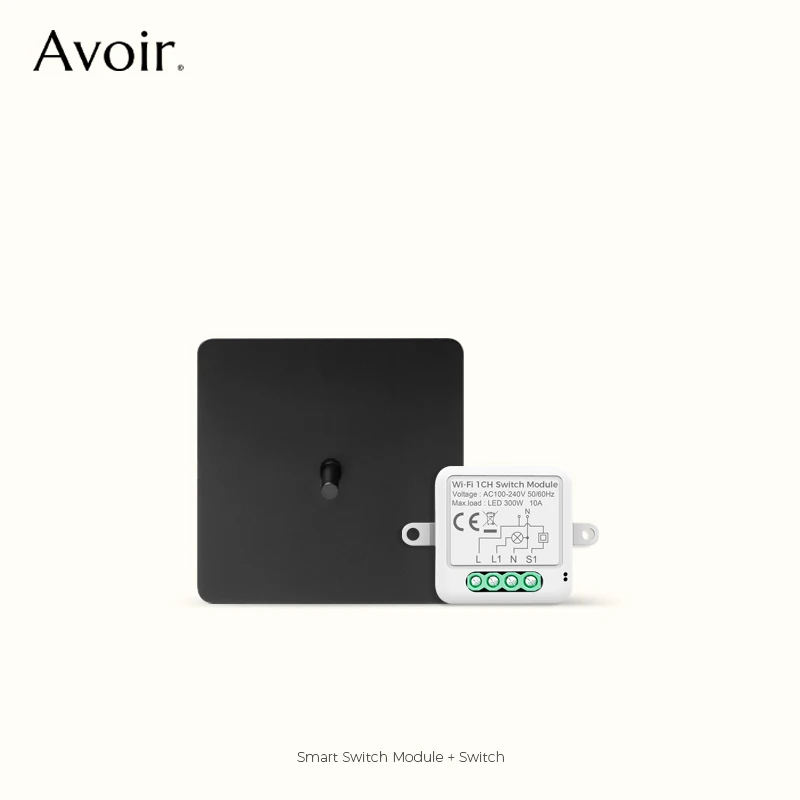 

Avoir Tuya Accessories Black Toggle Switches With Plates Switches For The House Wall Retro Lever Switch Mini Smart Switch Wifi