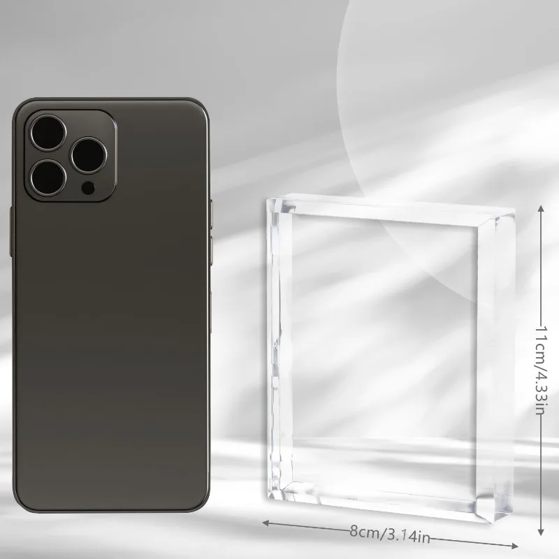 Uncle Square Crystal Gift: Engraved Appreciation Plaque—Father’s Day/Birthday Gifts (Niece/Nephew).