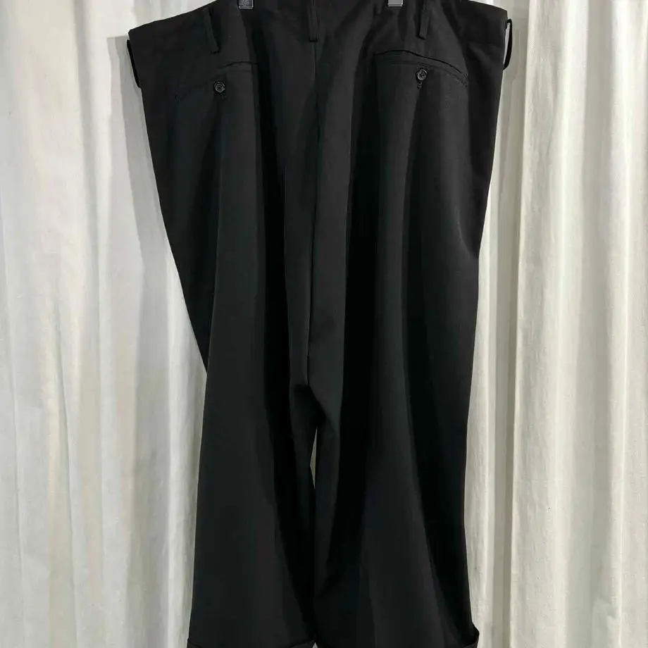 

ТОП-ЯМАМОТО ® Черные повседневные брюки прямого кроя с высокой талией. Мужские универсальные простые брюки.