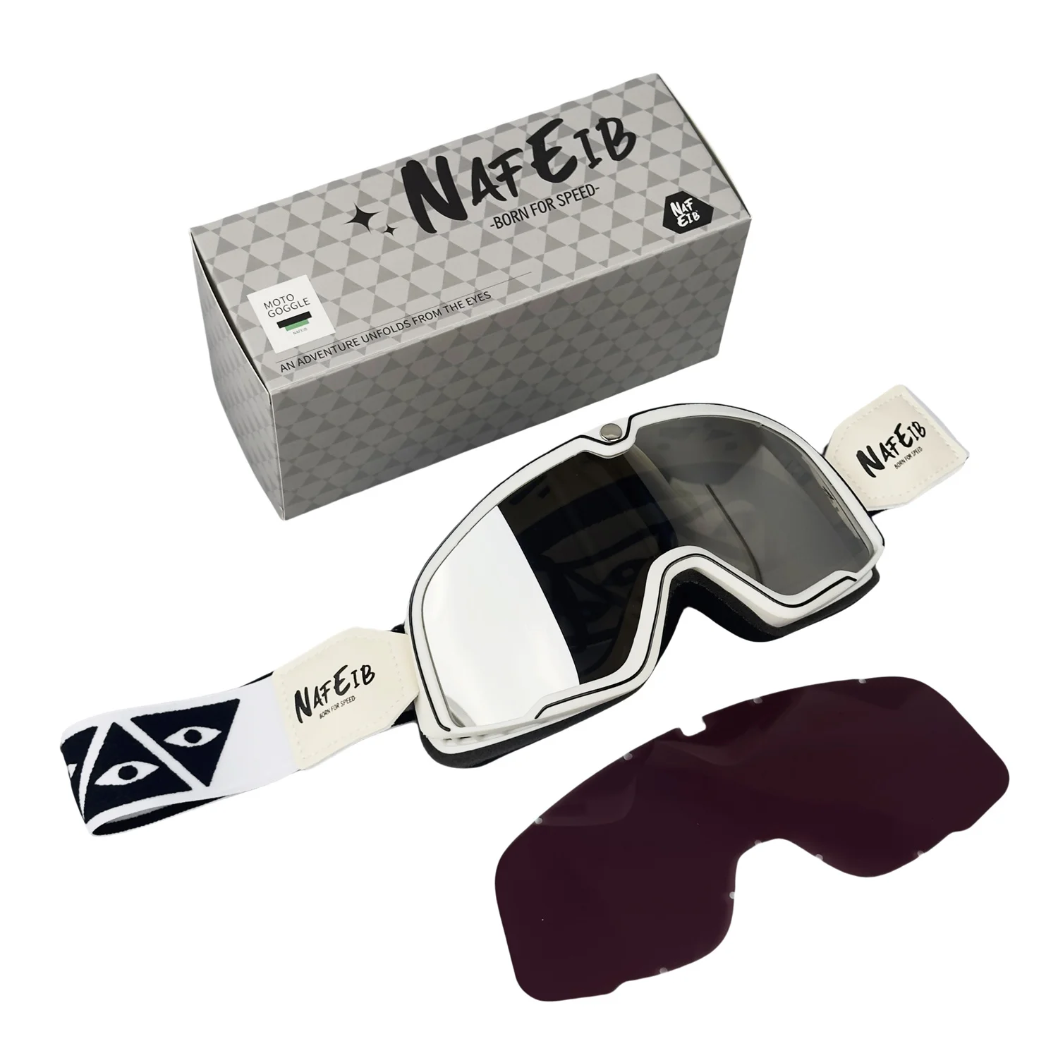 

Motorcycle Goggles Retro Riding Glasses Vintage Cafe Racing Cycling Skiing and Mountaineering Sunglasses Eyewear UV400