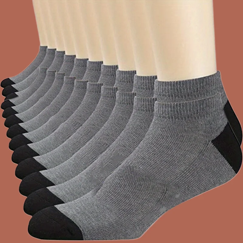 Chaussettes mi-tube en coton respirant pour hommes, chaussettes de rinçage confortables, maille décontractée, haute qualité, mode estivale, 10 paires