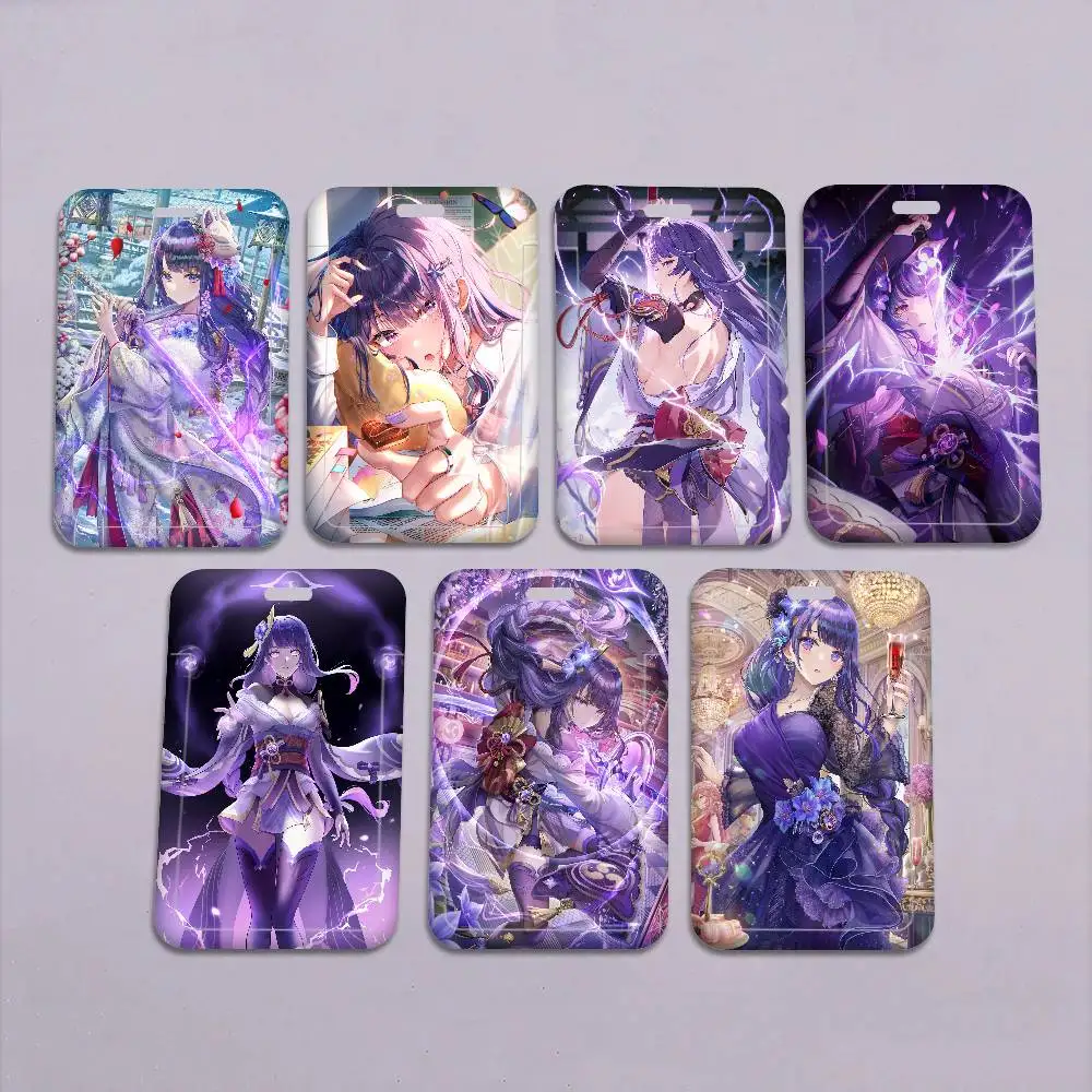 

Genshin Impact Beelzebul 1Set Working Permit Case Exhibition ID Card Sleeve Holder With Lanyard Work Card Cover Neck Strap