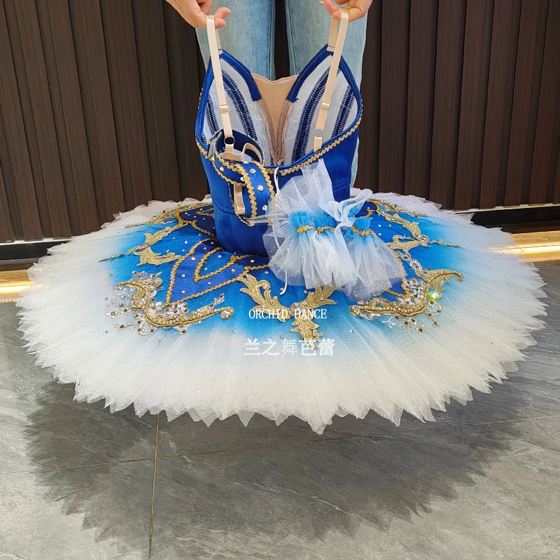 BT250649 taille personnalisée professionnelle couleur personnalisée enfants filles femmes adultes bleu Ballet Tutu Costumes