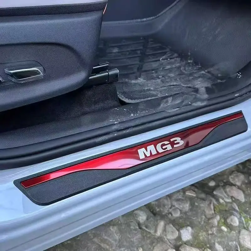 Fo MG MG3 1.3 1.5 Vibe Excite Essence 2011-2027 Spare Part Car Door Sill Plate Plastic Steel Sticker Trim Interior Welcome Pedal