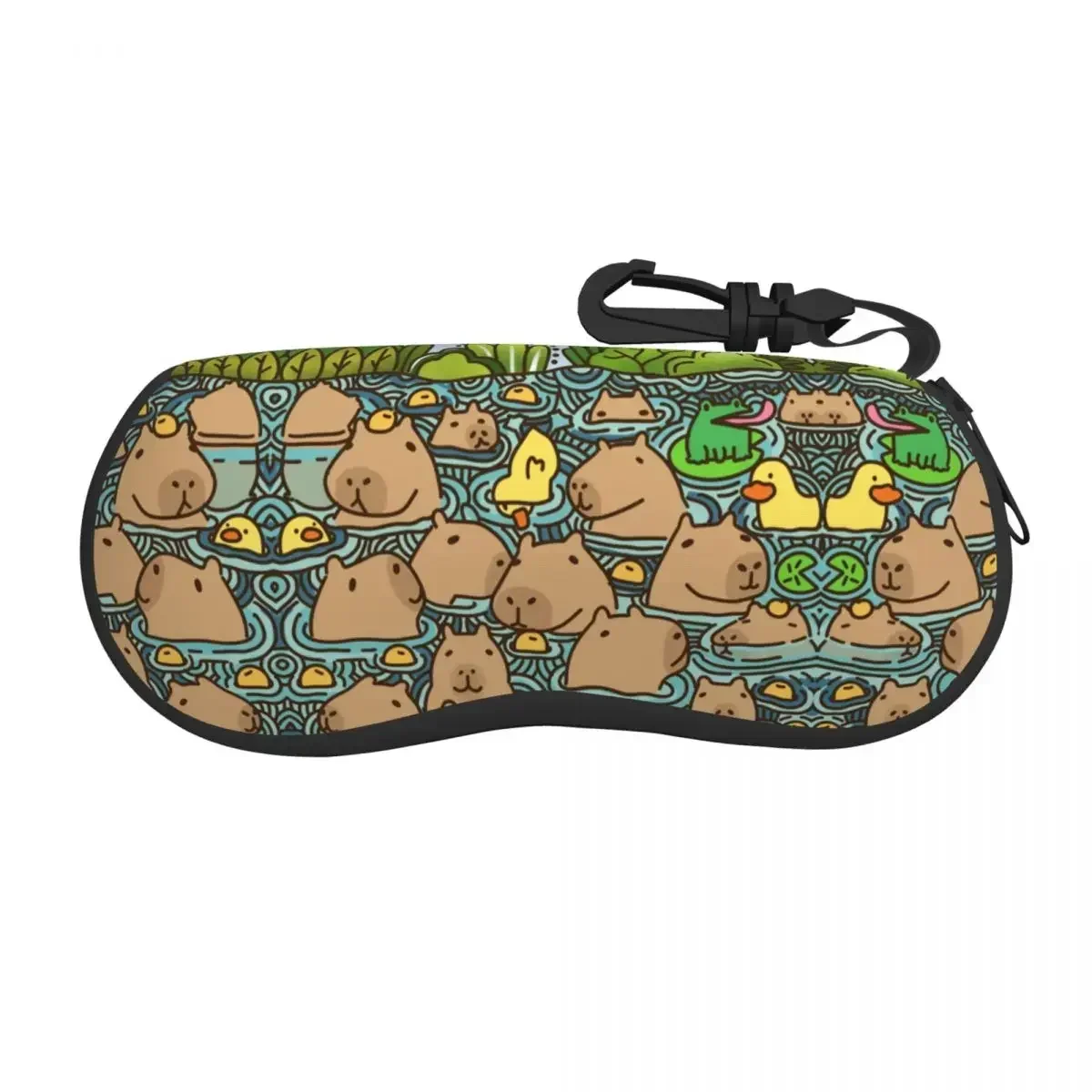 A Pond Full Of Capybara Shell Eyeglasses Protector Cases Cute Sunglass Case Glasses Pouch