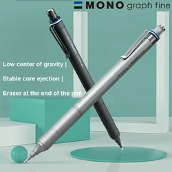 Tombow Mechanical Pencil Mono Graph Fine 0.3/0.5mm Metal Comfort Grip Japanese Writing Stationery for Detailed Work /Sketch/Draw