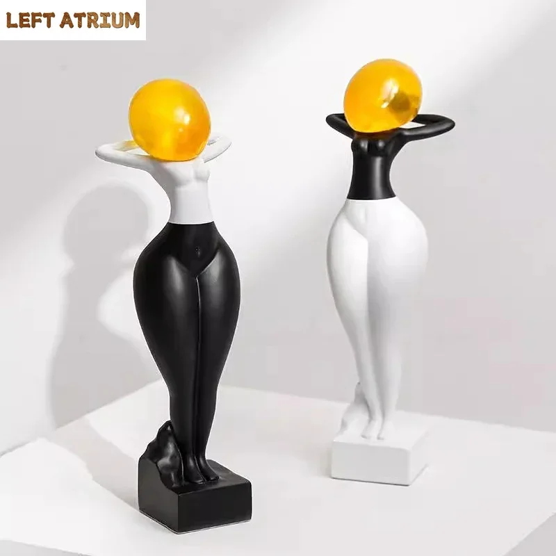 

Creative Plump Character Resin Statue Desk Decoration Modern Crafts Ornaments Abstract Figures Sculpture Room Aesthetic Decor