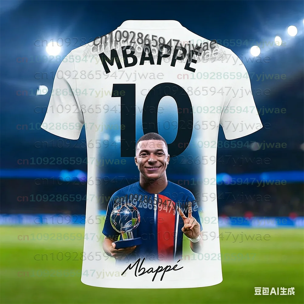 2026 New Mbappé 3D Print Football Fans Jersey Men's Women's Children's T-shirt Summer Breathable Casual Street Short Sleeve Tops image 3