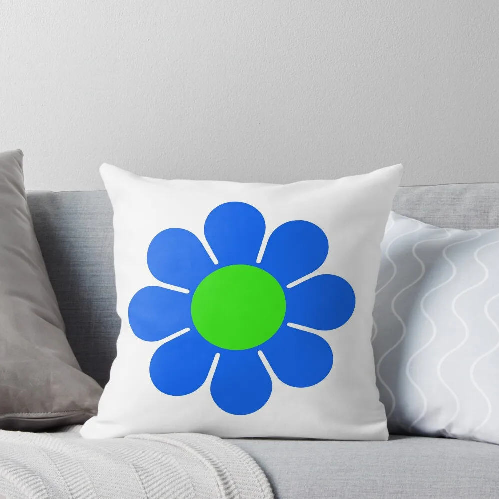 

Blue Green Hippy Flower Daisy Throw Pillow Cushion Cover Christmas Covers For Cushions pillow