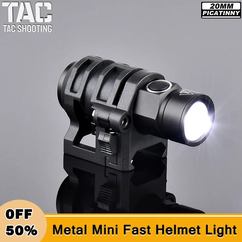 

WADSN Miniature Metal Mini LED Scout Flashlight Outdoors Hunting Airsoft Weapon Accesories Helmet Light For 20mm Picatinny Rail