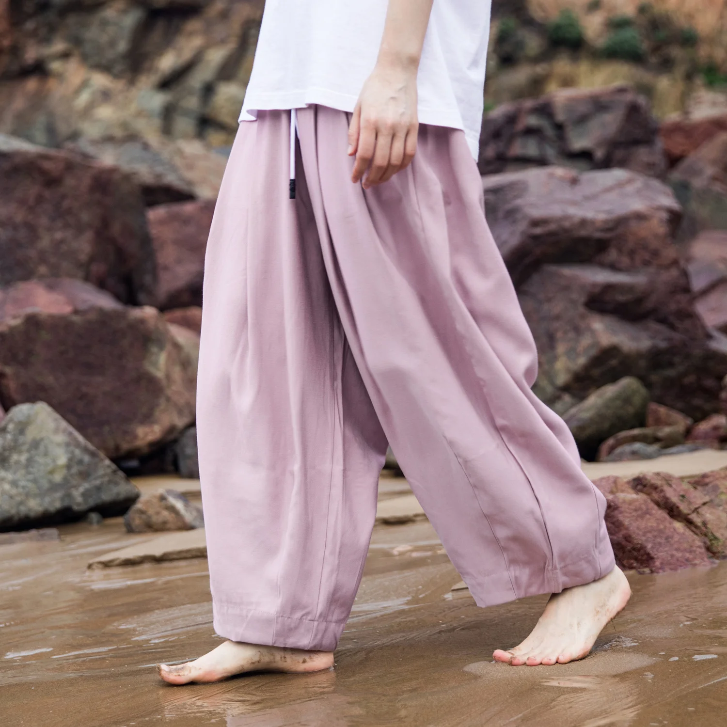 Traditional Chinese Clothing Loose Plus Size Tai Chi Kung Fu Casual Pants Men Clothing Spring Autumn Retro Oversized Trousers