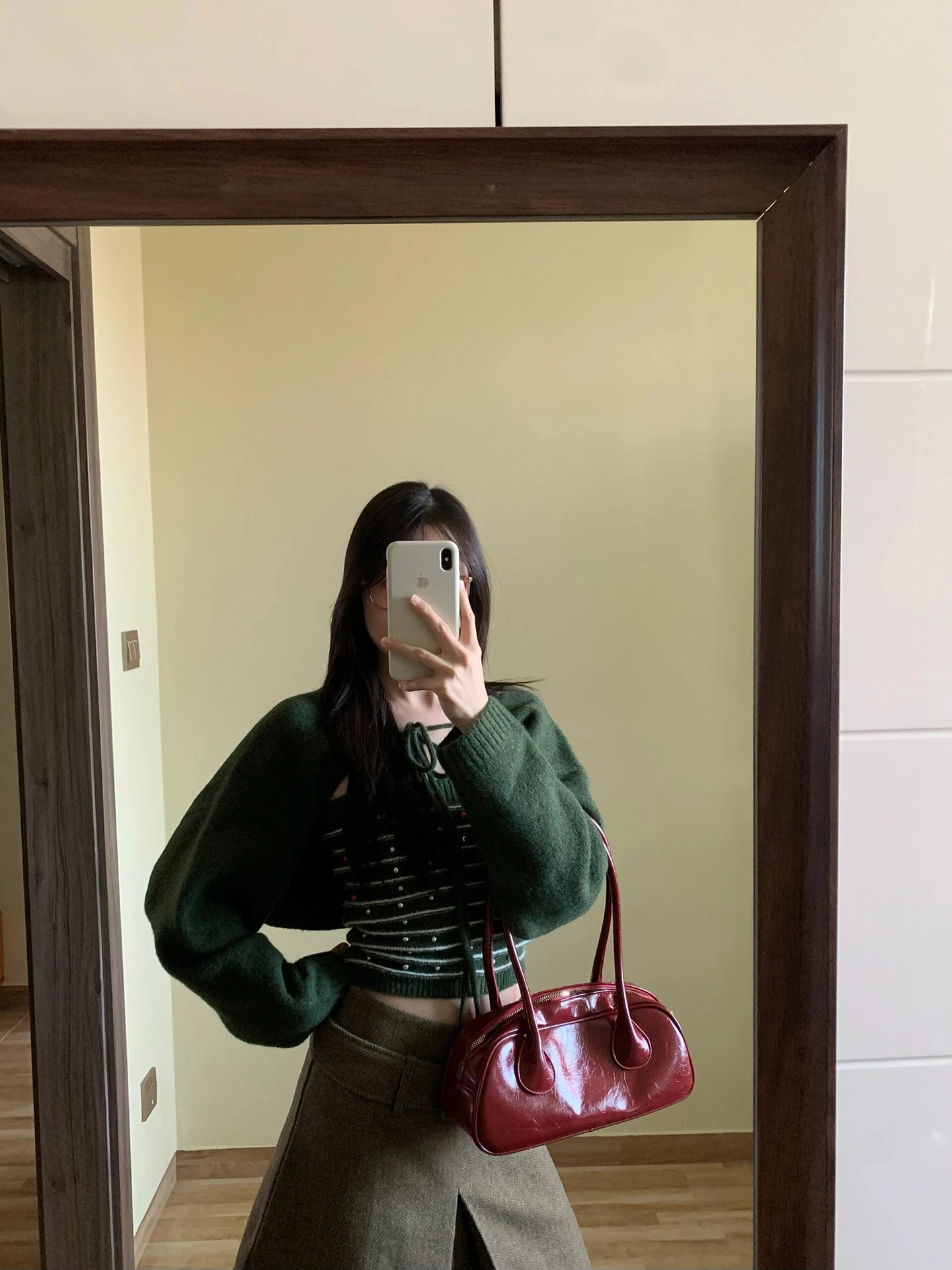 Koreaanse Sle zachte gebreide set met riem innerlijke slijtage Cisas thema winter warme hoge taille broek gestreept patroon Faion set