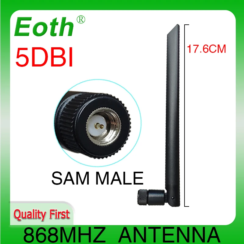 Lorawan-antena lora de 868MHz, 915 MHz, 5dbi, conector macho, GSM, 915 MHz, 868 IOT, repetidor de señal exterior, antena impermeable