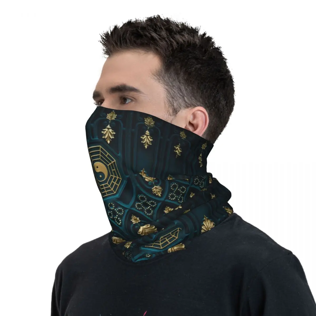 Yin And Yang Scarf Neckerchief Neck Face Mask Polyester