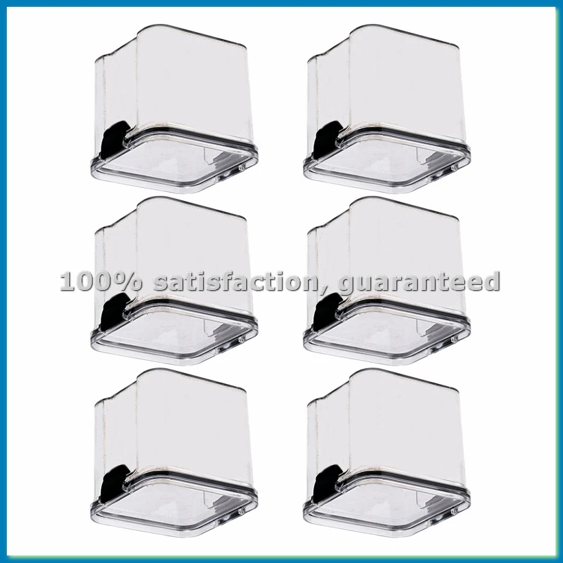 6 Pack 700Ml Kitchen Food Storage Box Organizer Container Set Vacuum Lid Seal Clear Square-AT35