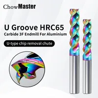 U Slot Carbide Endmill HRC65 3 Flute DLC Coating Tungsten Steen Milling Cutter 4mm 6mm 8mm 10mm 12mm CNC Tools for Aluminum