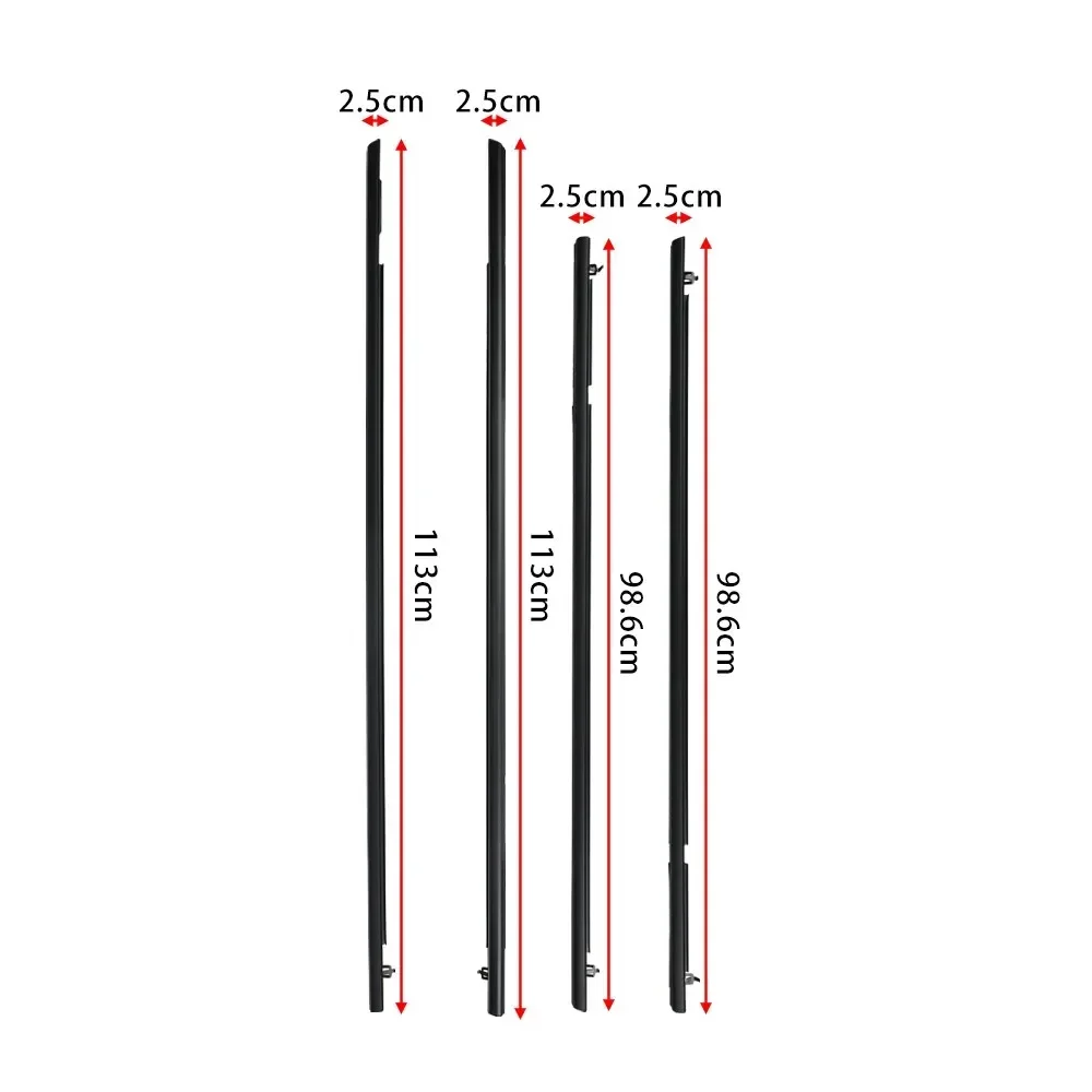 72910-SNA-A01 72410-SNA-A01 72450-SNA-A01 72950-SNA-A01 4pcs Weatherstrip Window Moulding Trim Black For 2006-2011 Honda Civic Sedan