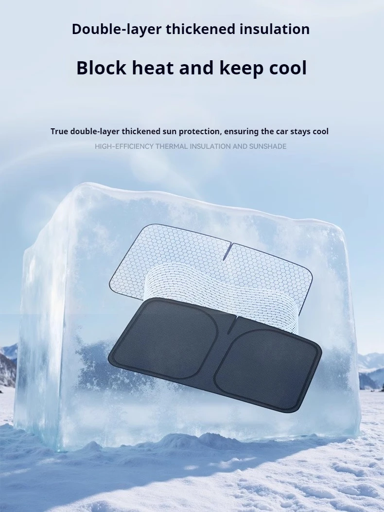 قطع غيار السيارات لكيا EV9 MV 2024 ~ 2025 نافذة السيارة الأمامية الشمس قناع كتل الأشعة فوق البنفسجية عاكس المظلة ظلة حامي غطاء