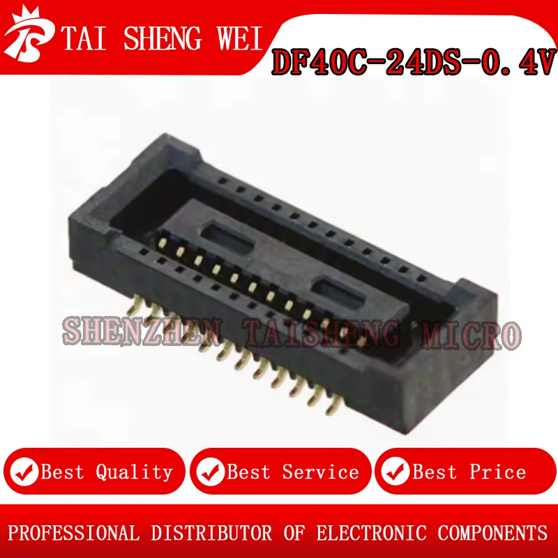 10PCS brand new original connectors DF40C-24DS-0.4 DF40C-24DS-0.4V(51) 24PIN female socket 0.4mm pitch 1.5mm connector