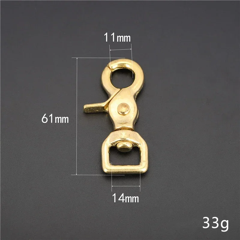 Meetee 2/5 Stück 10–38 mm Schnallen aus reinem Messing, Karabiner, Metall, Hundehalsband, Hakenklammern, Gepäckgurte, zum Aufhängen, Schnappschnalle, Nähzubehör