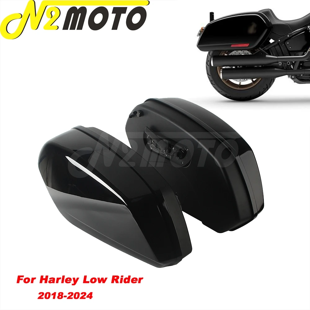 Motorcycle Hard Saddlebags w/ Mount Docking Kit For Harley Low Rider ST S FXLRST FXRST FXLRS FXLR Side Luggage Storage 2018-2024