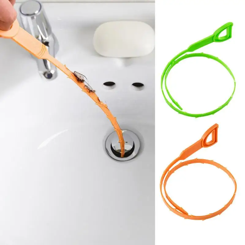 Snake Drain Clog Remover Sink Hair Removal Tool 21 Inch Drain Clog Remover Sink Snake For Sewer Kitchen Sink Bathroom