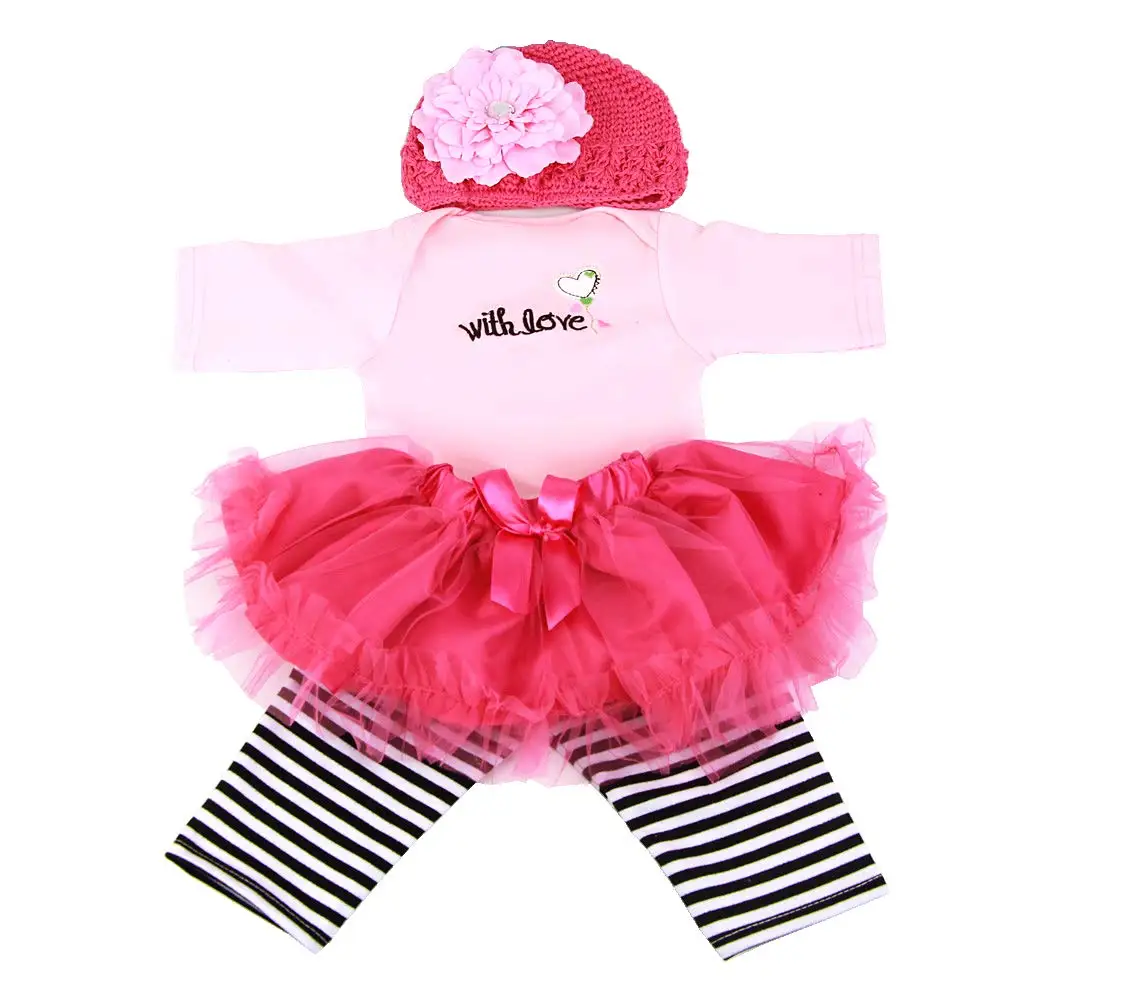 

Reborn Baby Dolls Clothes Baby Girl Clothing Tutu Skirt Outfit Sets for 20- 23 Inch Reborn Doll Accessories