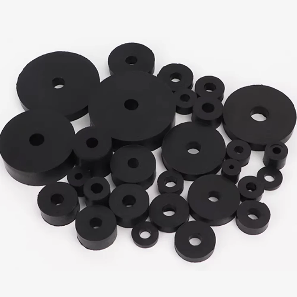 Circular Rubber Damping Pad OD 40-80mm Fan Coil Damping Washer Rubber Shock-Absorbing Pad Soundproof Machine Foot Washer