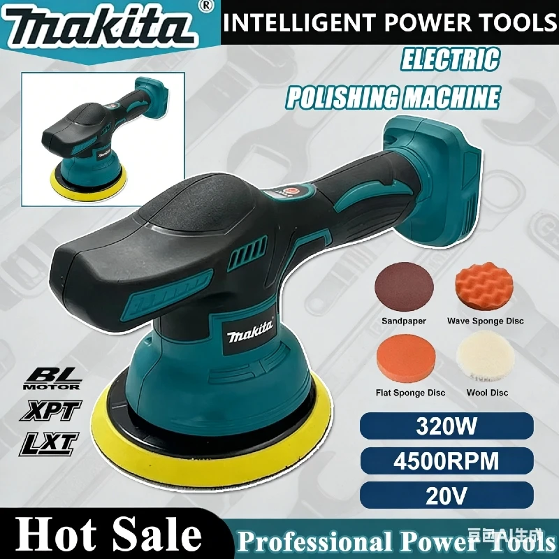 

Makita Digital Display Cordless 8 Gears Car Polisher Electric Polisher Auto Car Waxing Polishing Machine 18V Tool
