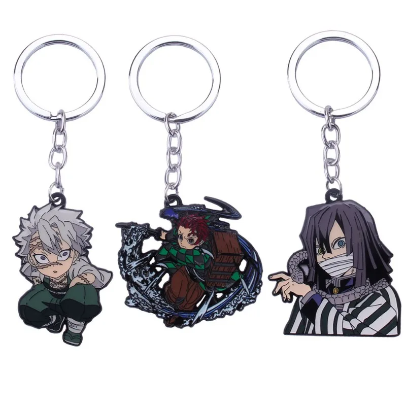 

New animation metal buckle pendant ghost out of the blade character metal key ring cos pendant key ring